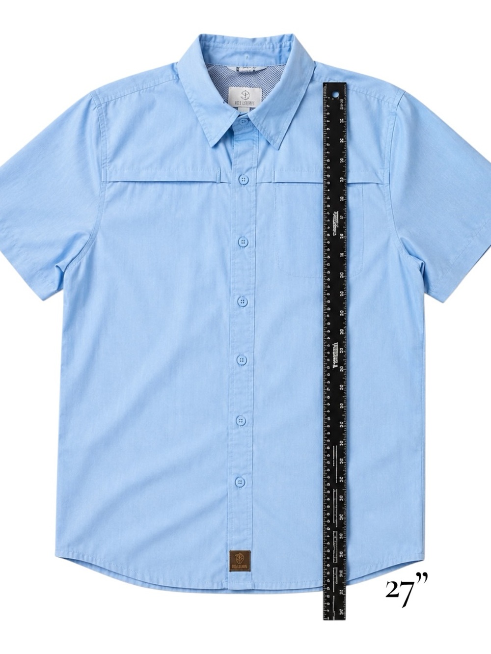 Reel Legends Button Down Vented Fishing Blue Shirt Size Small - Picture 4 of 5